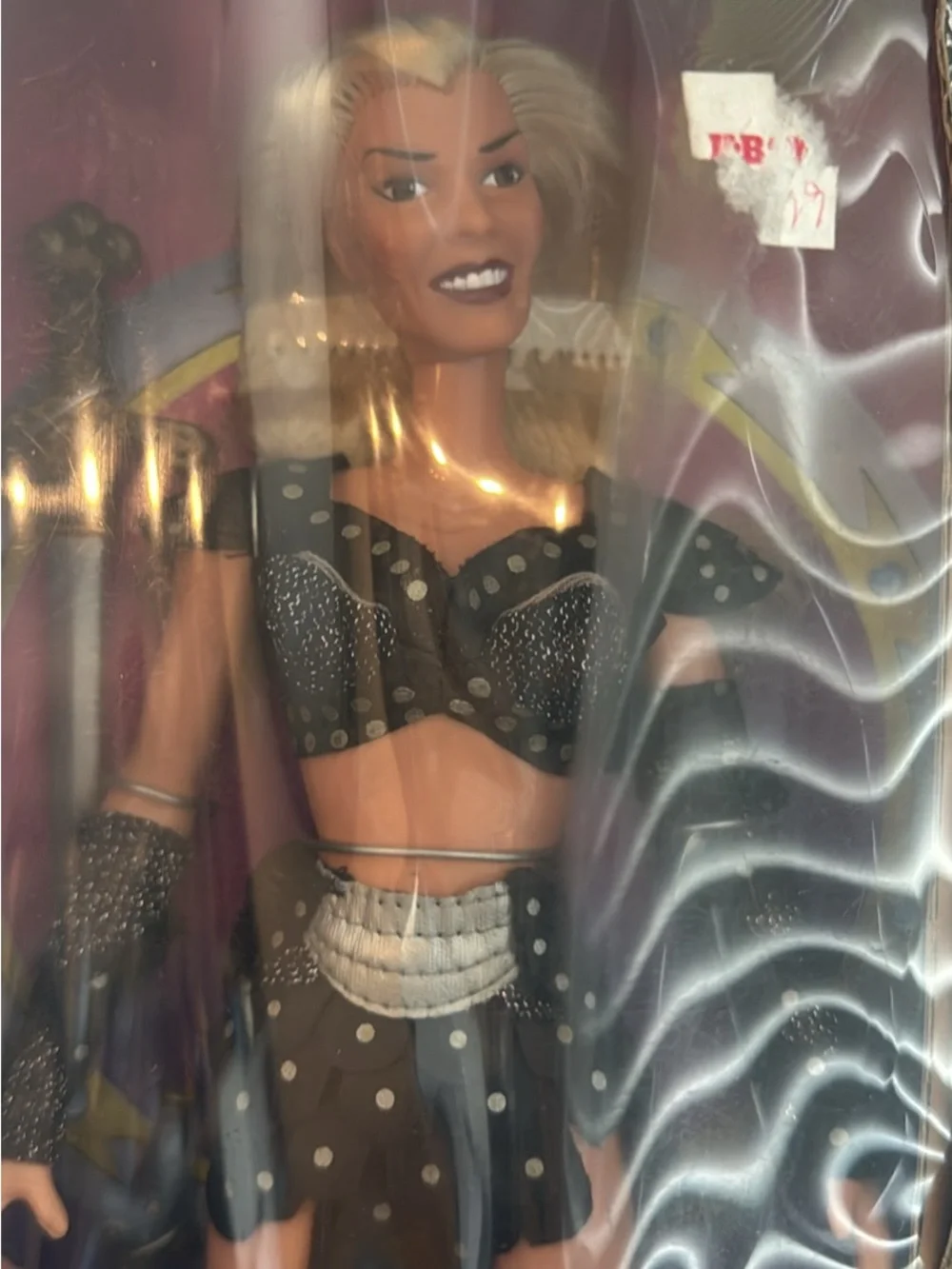 Xena Warrior Princess Blonde Doll in Black Outfit